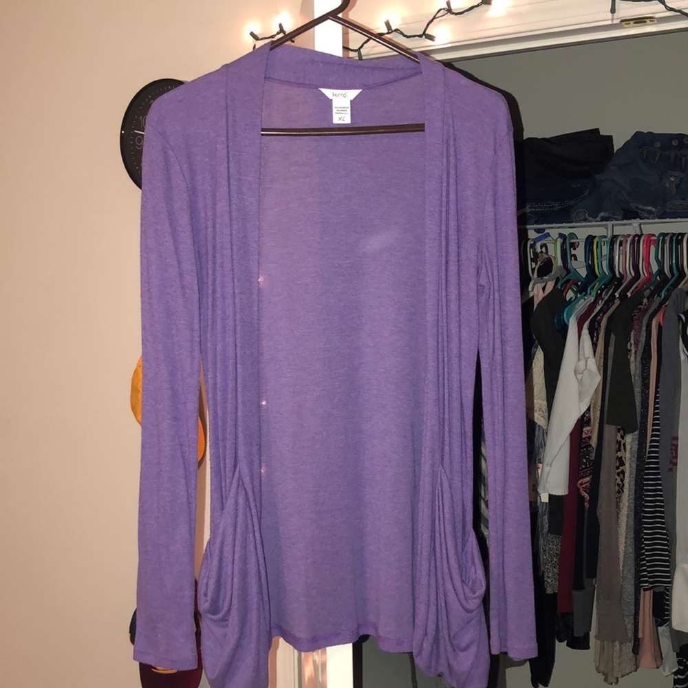 Soft purple cardigan